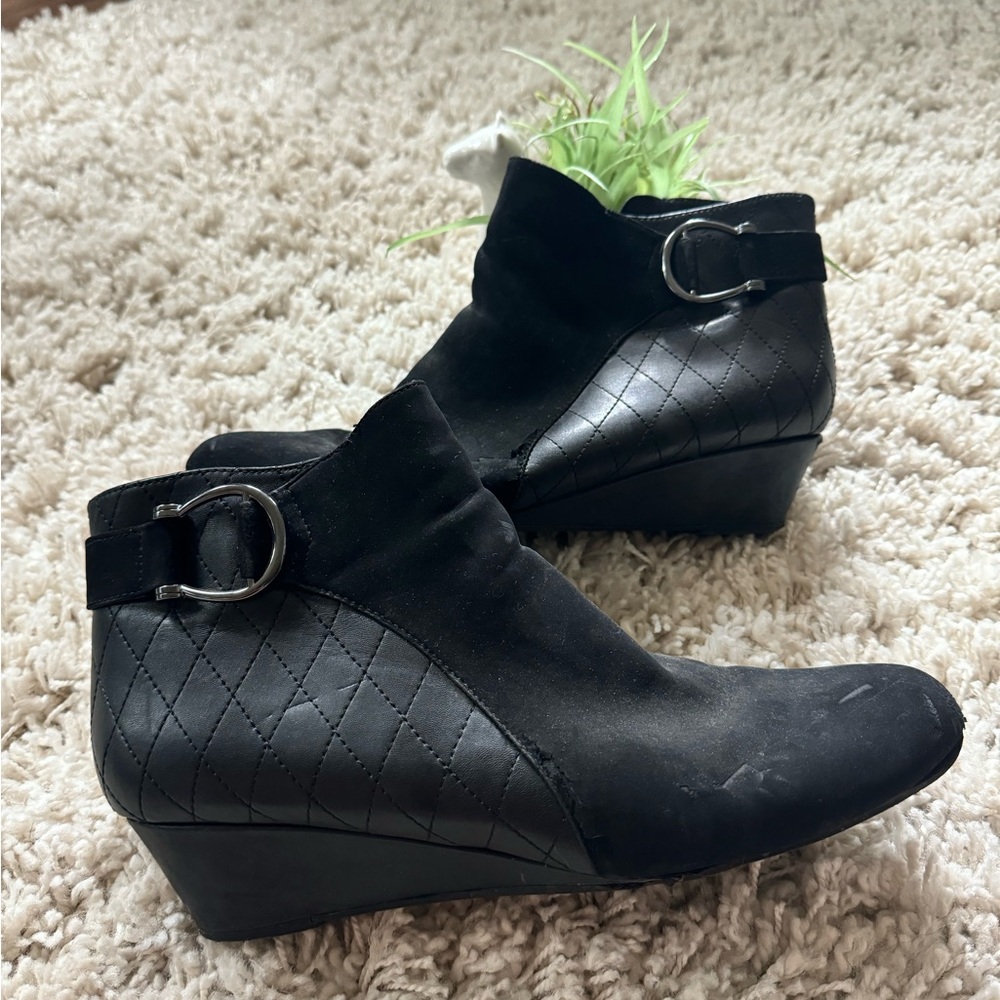 Gravity womens black no heel flat elegant going out evening formal shoes…